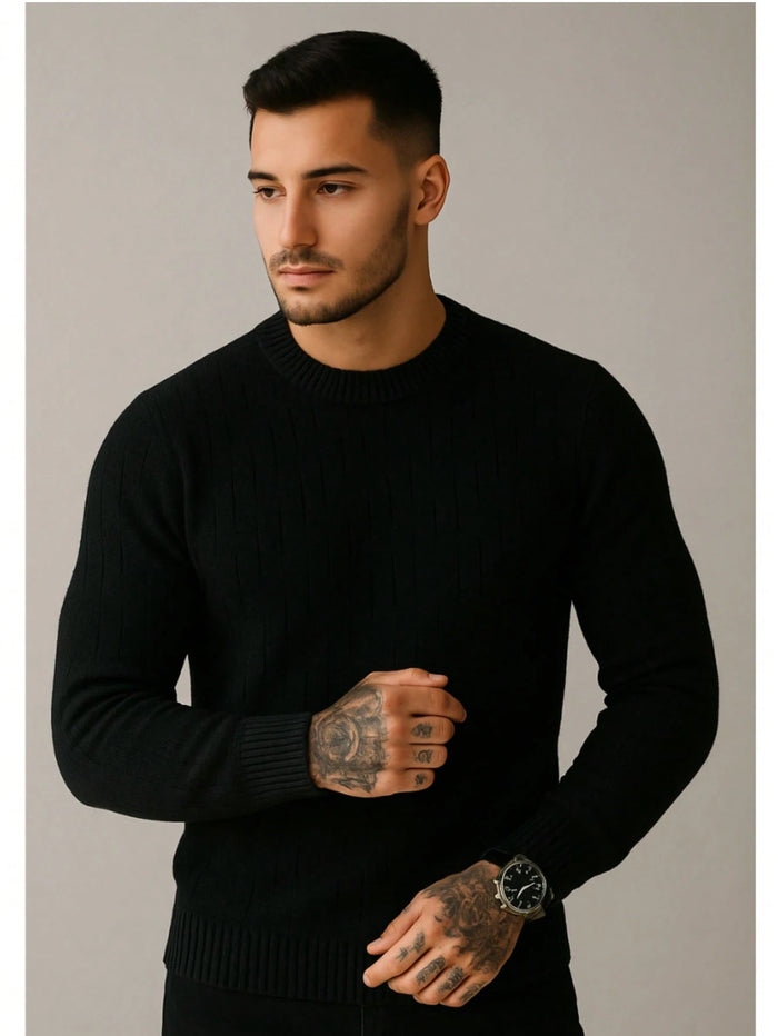 Sueter Masculino Básico Casual Blusa de Frio Masculina Gola Alta Tricot