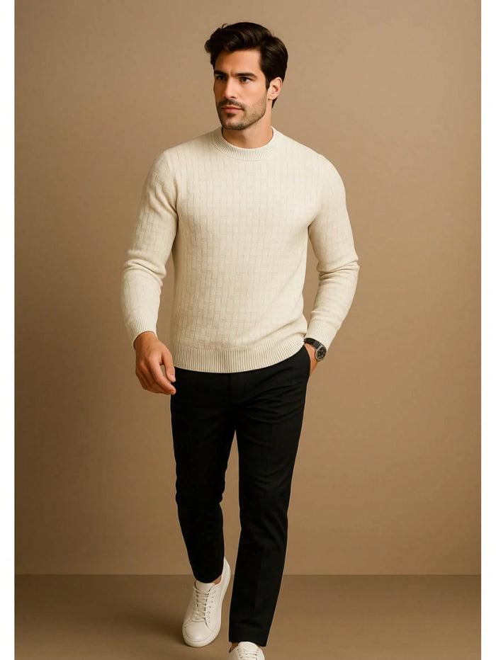 Sueter Masculino Básico Casual Blusa de Frio Masculina Gola Alta Tricot