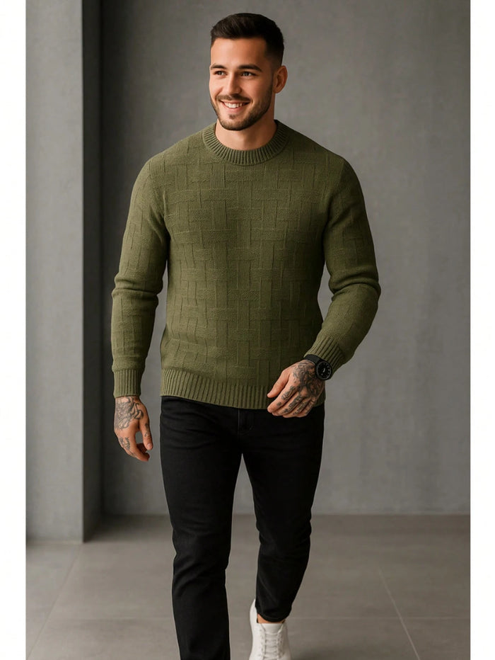 Sueter Masculino Básico Casual Blusa de Frio Masculina Gola Alta Tricot