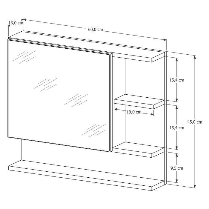 A MAIS QUERIDA DO BRASIL! Armário Espelheira com Porta Cleopatra - VÁRIAS CORES
