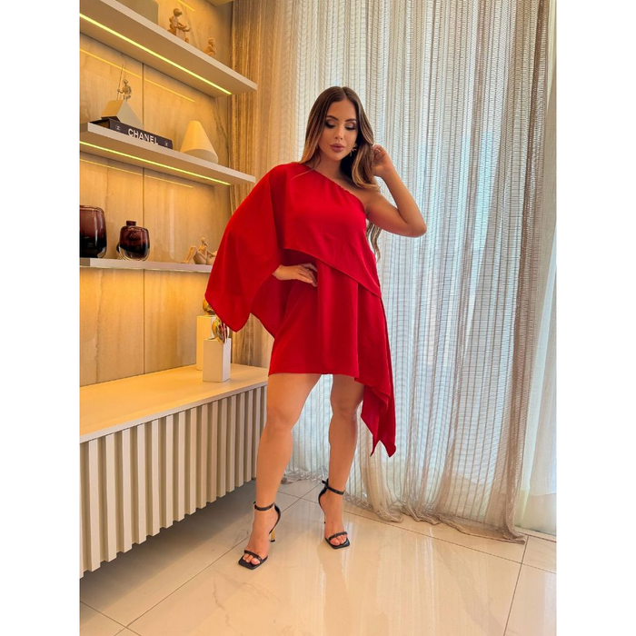 Vestido Curto e Elegante - Tecido Crepe Invictus ( Dunna )