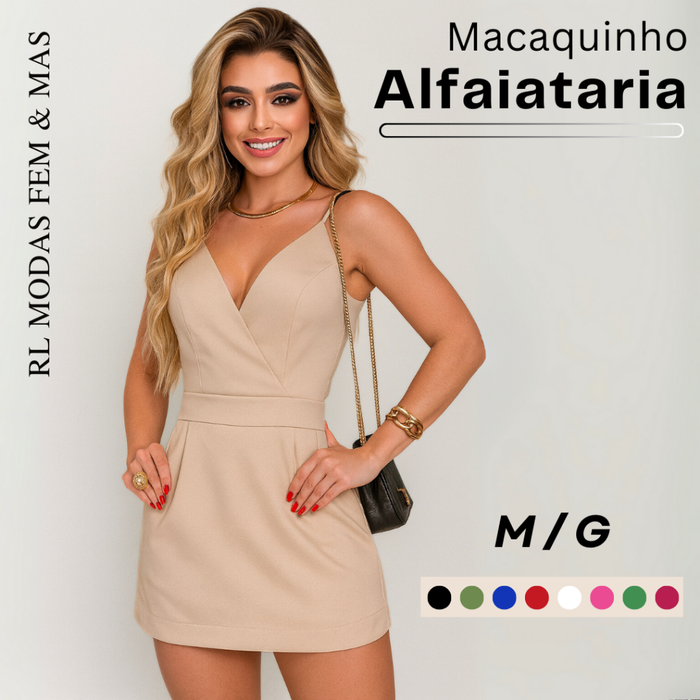 Macaquinho feminino Tercido Alfaiataria Coleção Nova