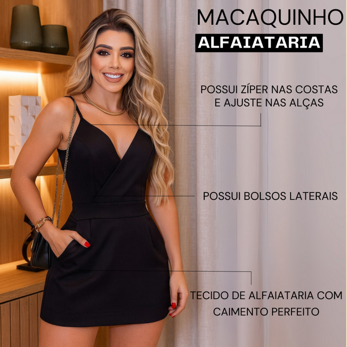 Macaquinho feminino Tercido Alfaiataria Coleção Nova