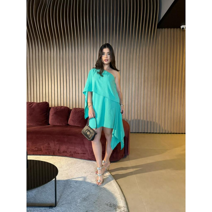 Vestido Curto e Elegante - Tecido Crepe Invictus ( Dunna )