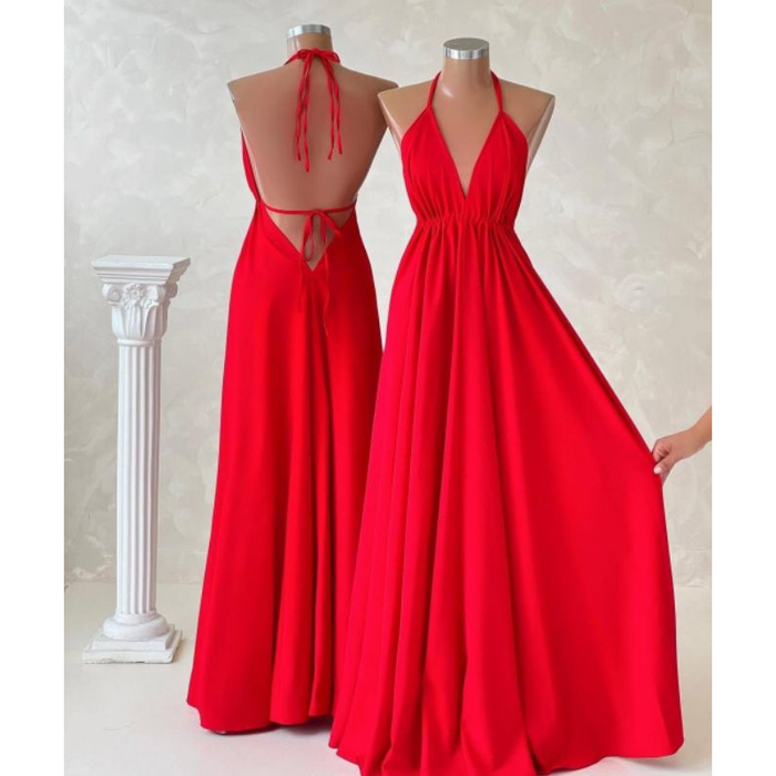 Vestido longo decote indiano costas nua